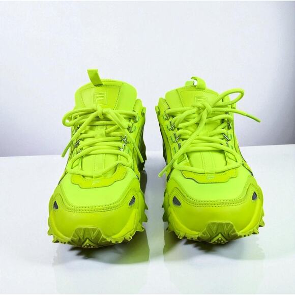 FILA Oakmont Trail Safety Yellow Running Shoes Women 9.5 Chunky Streetwear Boho - Picture 5 of 12